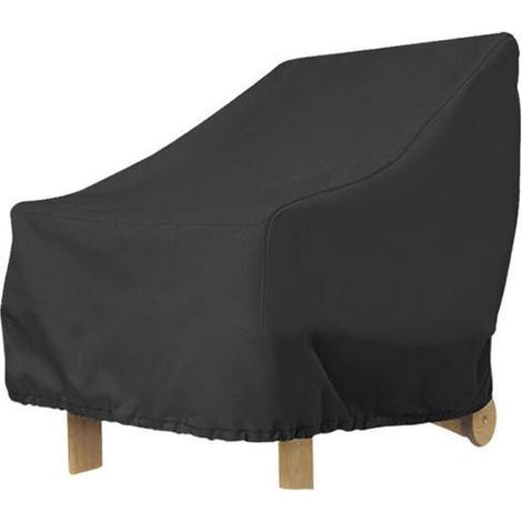 Outdoor chair cover, dustproof and sun-resistant, furniture cover, 210D, 96.5 x 89 x 79 cm, black (1/5)