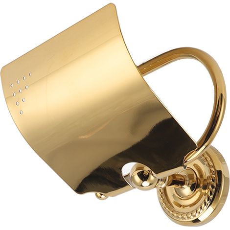 Porte-serviettes en laiton et acier inoxydable, design élégant, haute résistance, fixé au mur, dérouleur de papier toilette pour salle de bain (1/5)