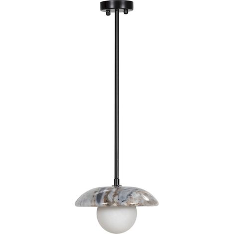 Suspension en métal noir et marbre - noir et marbre gris (1/5)