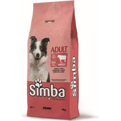 CROCCHETTA CANE MONGE SIMBA 10 KG ADULT MANZO