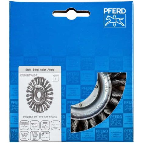 PFERD Rundbürste RBG 12512/22,2 CT ST 0,50 Ø 125 mm Drahtstärke 0,5 mm - 43303010 (1/2)