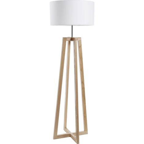 Pie de salón KARA E27 42W Madera haya (1/3)