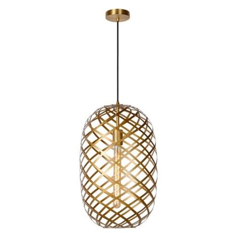 Lampada a sospensione Lucide Wolfram Ø32 ottone E27