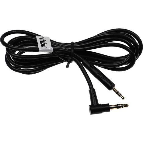 vhbw Cable audio AUX compatible con JBL S700 auriculares - Cable audio 3,5 mm (clavija jack), negro