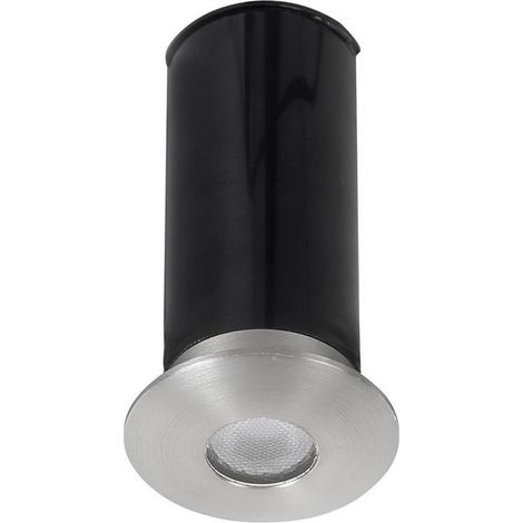 Merano Fort Spot Encastrable Au Sol Extérieur Aluminium Nickel Satiné LED 1W 104Lm 3000K IP67