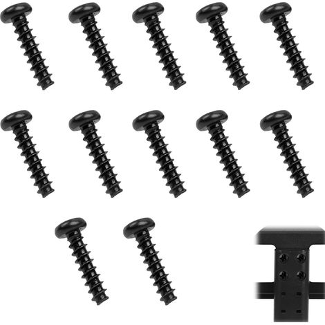 vis autotaraudeuses M4x12mm Lot de 102 pour Support Base TV Compatible 6003-001782 Noir Fixation Meuble Remplacement vis Guidage téléviseur Installation Facile (1/5)