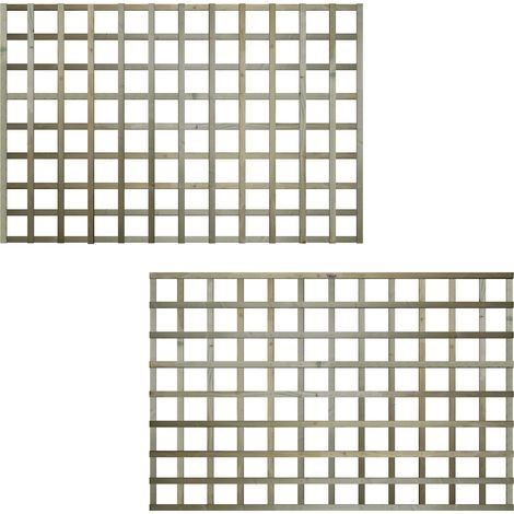 Premier 6ft x 4ft Flat Top Standard Square Garden Trellis Panel