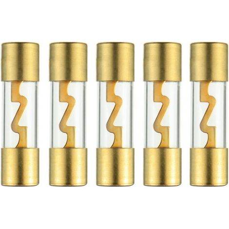 Fusible audio AGU en verre plaqué or 60A pour voiture/auto/bateau, protection contre les surtensions des amplificateurs stéréo audio (lot de 5) (1/4)
