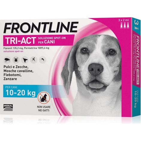 Frontline Tri-act Spot On pour chiens de taille moyenne 10-20 kg paquet de 3 pipettes