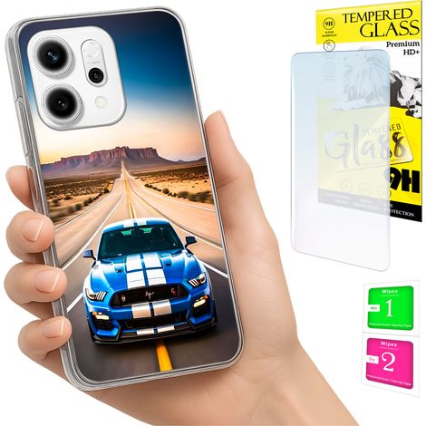 Funda para Oppo Reno 14F / 14 FS 5G con cubierta trasera para foto y cristal 9H. (1/5)