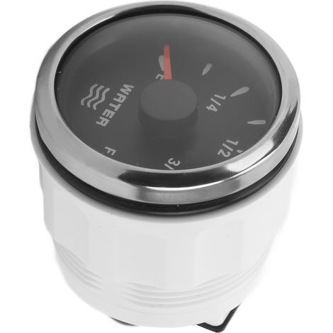 Wasserstandsanzeiger (52 mm), 0–190 Ω, 7-farbige Hintergrundbeleuchtung, wasserdicht (IP67), für Fahrzeug- und Bootsflüssigkeitsbehälter, 9–32 V, Schwarz (1/5)