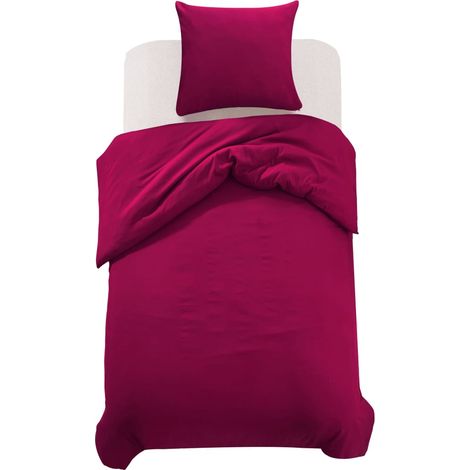 Parure de lit bordeaux 155×220/80×80 cm