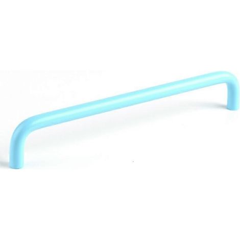 Poignées de porte en alliage d'aluminium avec vis de 22 mm, quincaillerie pour tiroirs de placard, poignées métalliques. Taille : Bleu, entraxe de 192 mm. (1/4)