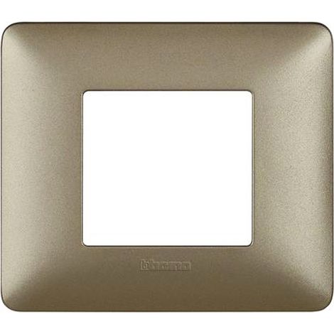 Placca Bticino Matix 2 moduli Titanium AM4802MTA