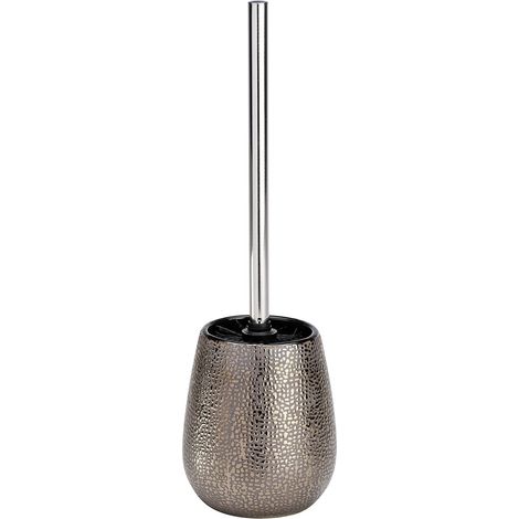 WENKO Spazzola WC Marrakesh, spazzola WC nera, ceramica con vernice lucida, Ø 12,5x41 cm, Marrone (1/7)