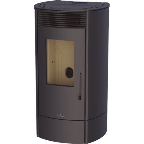 Poêle à pellet Trebol Noir 9 kW - Sans (1/3)