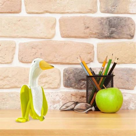 Statue de canard banane, figurine de banane, décoration extérieure verte (1/5)