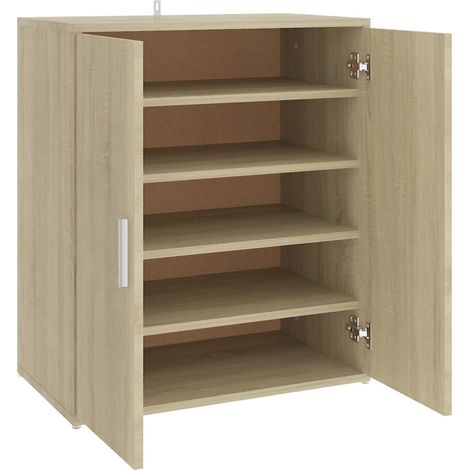 Zapatero mueble para entrada pasillo y salón diseño Sonoma 60 x 35 x 70 cm madera de ingeniería marrón 020021715 (1/5)