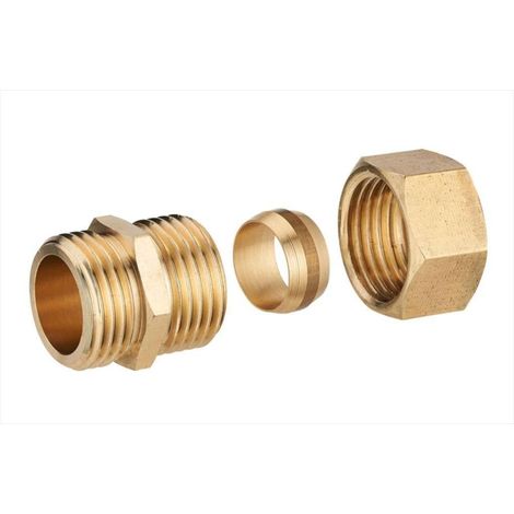 Messing-Doppelkonusmuffe F 20 x 27 für Kupferrohr QUICK PLOMBERIE