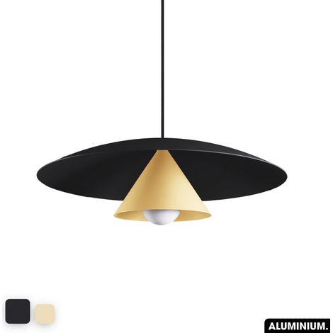 Lampe de suspension - OLEMI  NOIR - AMANDE (1/3)