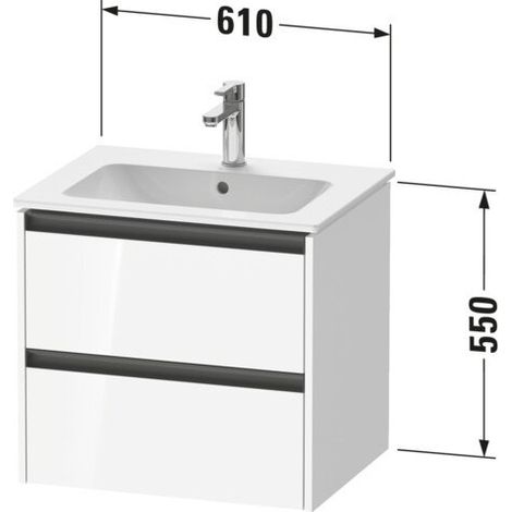 Duravit K25262055550000 Ketho2 Meuble sous-lave-mains WH 610x480x550 œuf (1/2)