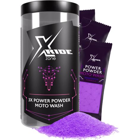 Poudre nettoyante mousse active Xzone pour motos, 3 sachets de 60 g, pour le detailing (1/5)