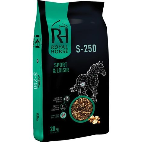 Aliment floconné pour chevaux S250 – Haute énergie et récupération musculaire – Enrichi en vitamines et minéraux – 20 kg (1/2)