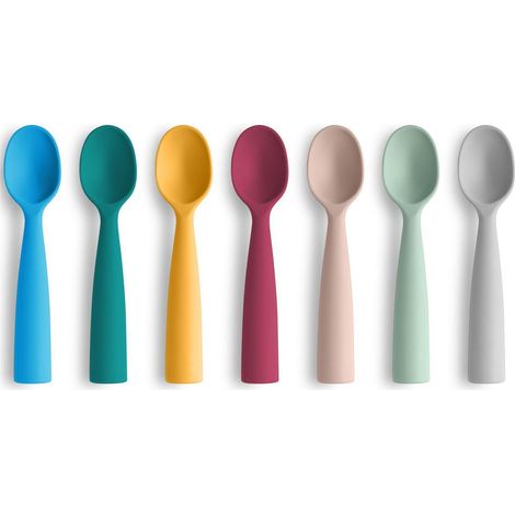 Babylöffel 7er Set, extra weiches Silikon, BPA-frei, für Beikost & Kleinkinder (1/5)