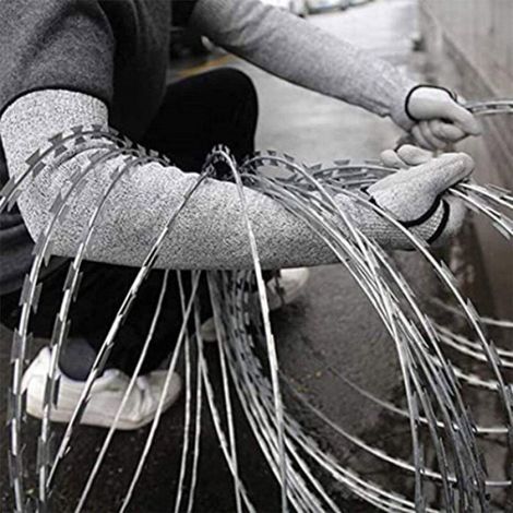 Manchon De Protection Pour Bras - HPPE Nylon Spandex - Résistant Aux Coupures Niveau 5 - Pour Ateliers Industriels Et Chantiers - 1 Paire (1/4)