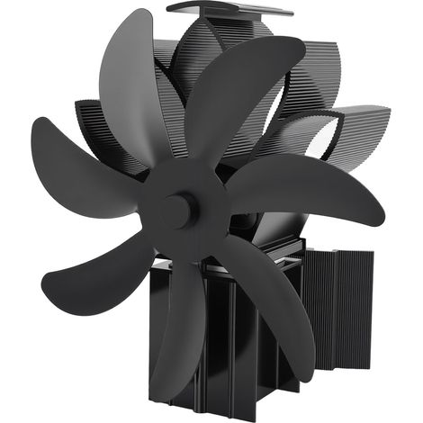 Circulateur d'air thermoélectrique 7 pales pour poêle à bois et cheminée, mural ou sur pied, pour bûches et pellets (1/5)