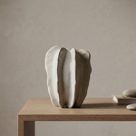 Contemporary Sculptural Stoneware Vase (1/2)