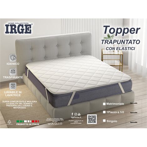 TOPPER TRAPUNTATO C/ELASTICO 1 POSTO IRGE