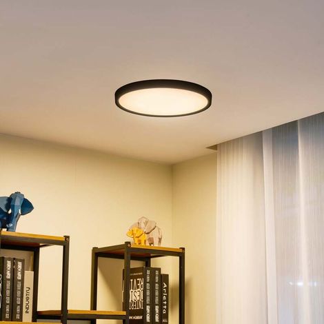 [NEUWERTIG] B-Ware Lindby Deckenleuchte Pravin LED Lampe Leuchte schwarz Ø40cm warmweiß 3000K