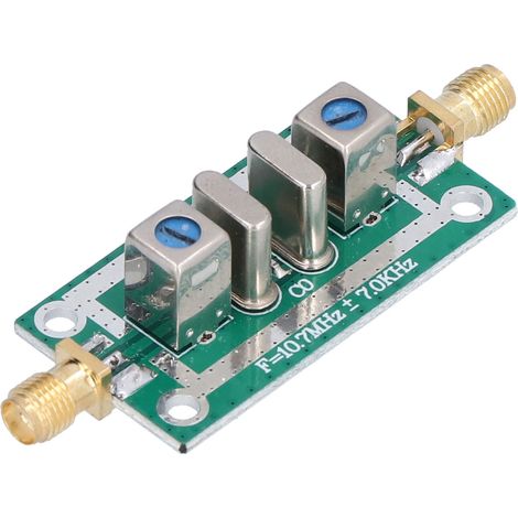 Filtre passe-bande RF à cristal 10,7 MHz ±7 kHz, filtre à bande étroite pour instruments spéciaux. (1/5)