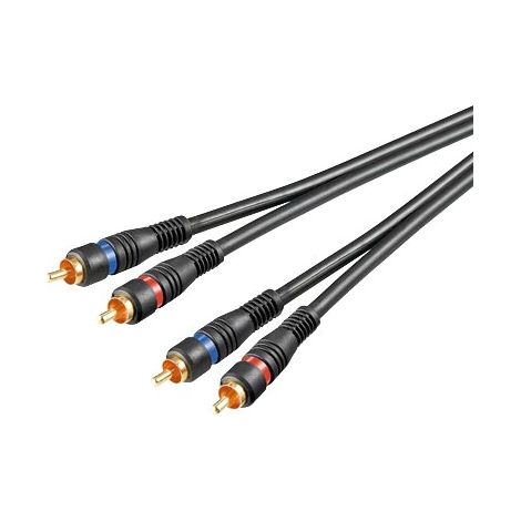 OEM Cavo Audio 2RCA M/M 1.5mt Alta qualita' connettori placcati oro