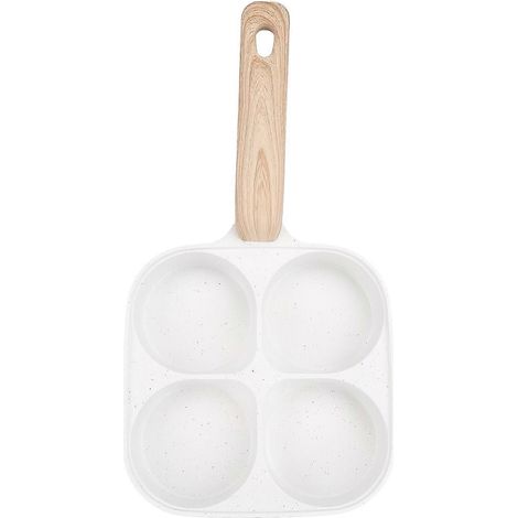 Eierpfanne für 4 Tassen Eier, Antihaft-Spiegeleipfanne, Bratpfanne aus Aluminiumlegierung, Pfannkuchenpfanne für Brot (1/4)