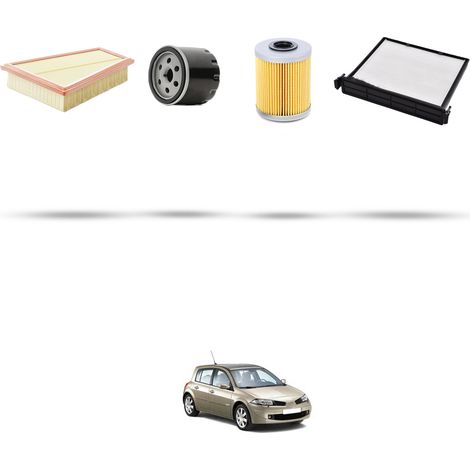 Kit tagliando 4 filtri compatibile con Renault Megane II 1.9 dci 81kw Dal 2006 (1/5)