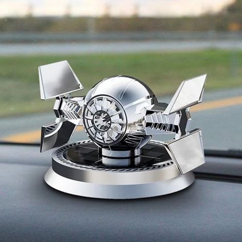 1 color: As pictured. Material: Plastic. Car solar-powered air freshener, center console ornament, creative mecha. (1/4)