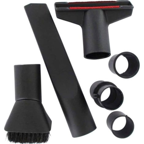 3 - Kit Accessoires Aspirateur Universel - Suceur Plat Et Brosses - Nettoyage Plinthes Et Coins - Noir - 35x20,5x3,5cm (1/3)