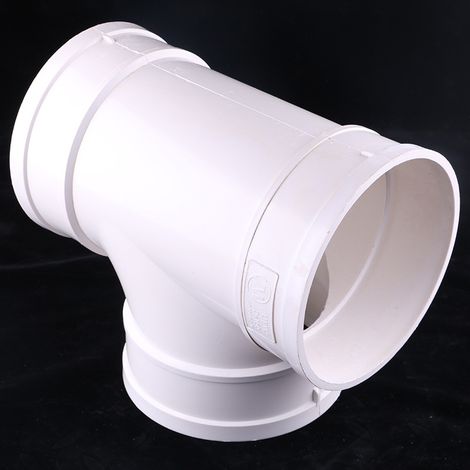 Ø75 mm 3-Wege-Splitter-Kanalverbinder (90 Grad) xd – Runder Kanalverbinder – Abluftventilator – Trockner-Belüftungs-T-Stück – Ø7,5 cm weißer ABS-Kunststoff.
