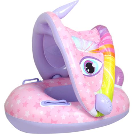 Bouée de natation avec capote, forme unique, coussin d'air, dossier confortable, pour enfants, bateau. (1/5)