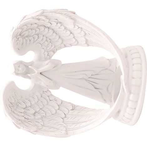 Bougeoir Ange de Prière Blanc Pur, Statue d'Ange aux Ailes, Petite Décoration de Mariage avec Bougie 5x5cm (1/5)