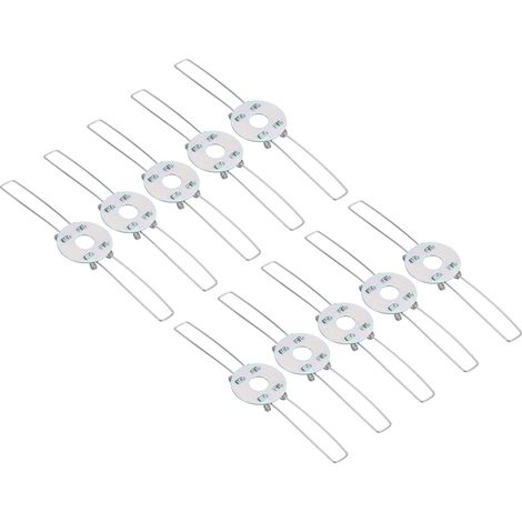 4.7" Abat-jour Ressort Clip, 10 Paquet Métal Fixation Ressort Clip 2 Fourchettes Abat-jour Adaptateur pour Pendentif Lampes Lanternes, Argenté (1/5)