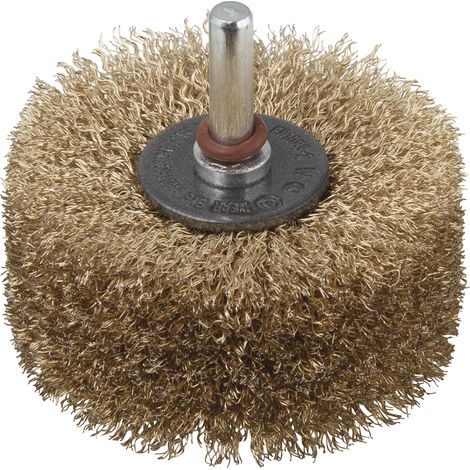 wolfcraft - Brosse à Structurer le Bois. en Acier Laitonné - Diamètre 80 x 35 mm - réf. 2265000 (1/4)