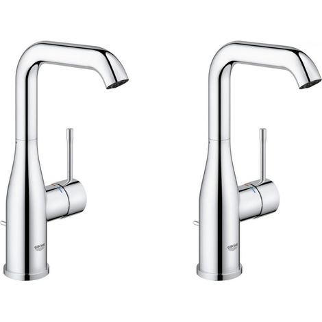 Grohe Essence Lot de 2 Mitigeurs monocommande pour lavabo, 1/2' Taille L chrome (32628001-DUO) (1/5)