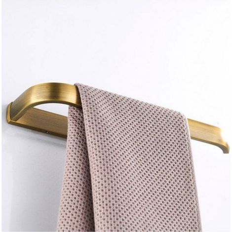Barre Porte-Serviettes - Laiton Brossé - Antirouille - Pour Salle De Bain - 29 Cm (1/4)
