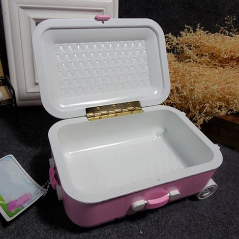 Tirelire en forme de valise, mini-valise à roulettes, décoration de bureau (1/5)