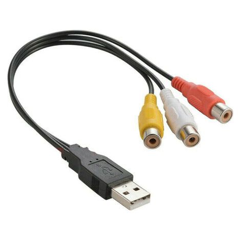 2 pieces Nouveau Usb 2.0 Mâle À 3 Rca Rgb Femelle Vidéo Av A/v Convertisseur Câble Pour Hdtv Pc (1/4)