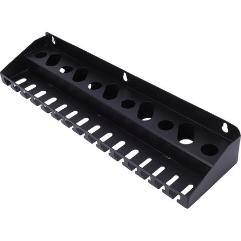 Vise Handle Holder, Wall-Mounted Clamp Storage Rack, Metal Tool Organizer with 3 Slot Sizes for Garage Workshop (1/5)