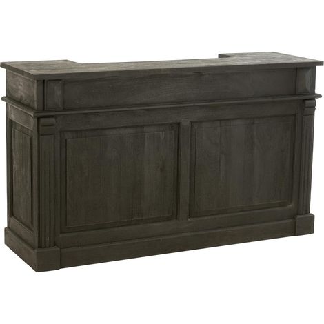 Bar 2 Tiroirs en Bois "Hollywood" 180cm Noir (1/5)